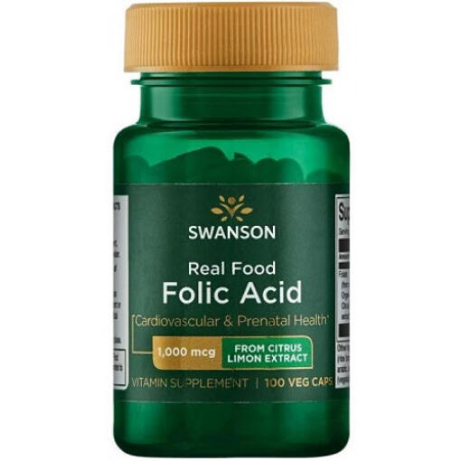 Real Food Folic Acid, 1000mcg - 100 kapslar