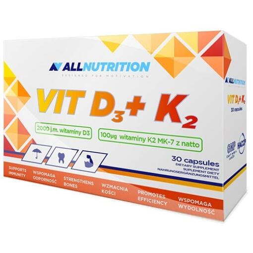 Allnutrition - Vit D3 + K2 - 30 caps