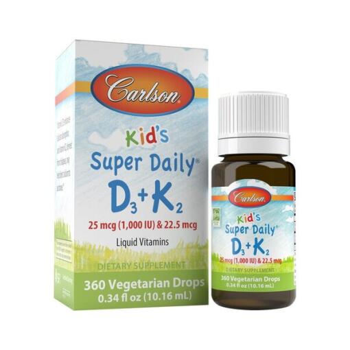 Carlson Labs - Kid's Super Daily D3 + K2 - 10 ml.