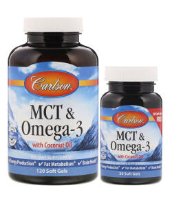 Carlson Labs - MCT & Omega-3 - 120 + 30 softgels