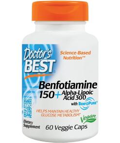 Doctor's Best - Benfotiamine 150 + Alpha-Lipoic Acid 300 - 60 vcaps