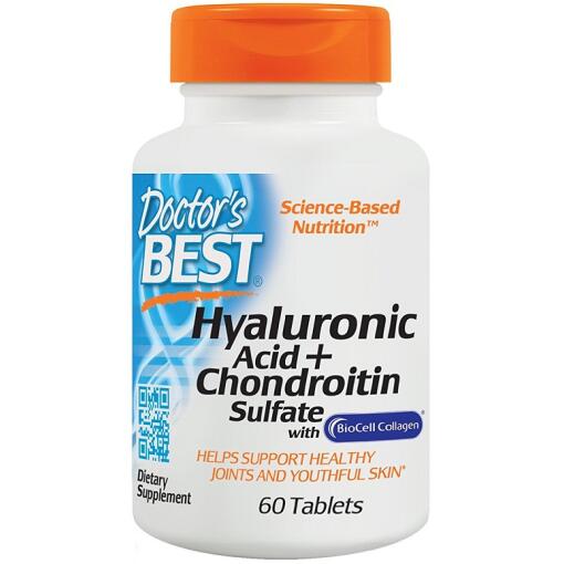 Doctor's Best - Hyaluronic Acid + Chondroitin Sulfate with BioCell Collagen - 60 tabs