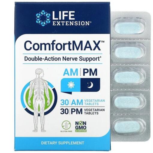 Life Extension - ComfortMax - 30 AM + 30 PM vegetarian tabs