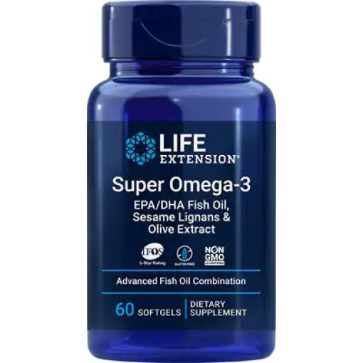 Life Extension - Super Omega-3 EPA/DHA with Sesame Lignans & Olive Extract - 60 softgels