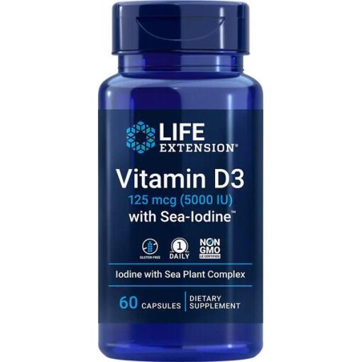 Life Extension - Vitamin D3 with Sea-Iodine