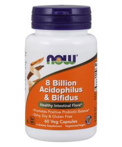 NOW Foods - 8 Billion Acidophilus & Bifidus - 60 vcaps