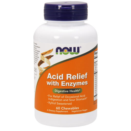 NOW Foods - Acid Relief with Enzymes - 60 chewables