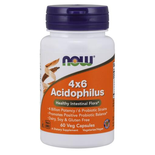 NOW Foods - Acidophilus 4X6 - 60 vcaps