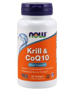 NOW Foods - Krill & CoQ10 - 60 softgels