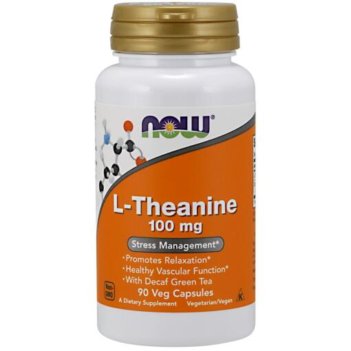 NOW Foods - L-Theanine with Decaf Green Tea