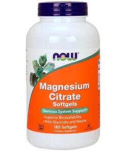 NOW Foods - Magnesium Citrate Softgels - 180 softgels