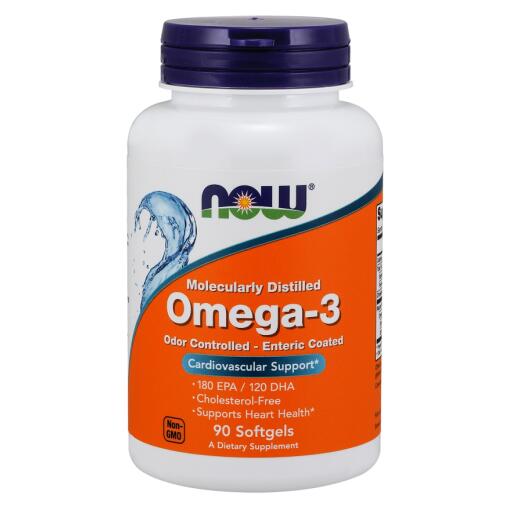 NOW Foods - Omega-3 Enteric Coated - 90 softgels