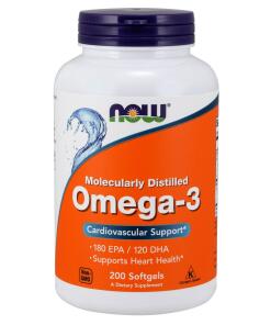 NOW Foods - Omega-3 Molecularly Distilled - 200 softgels