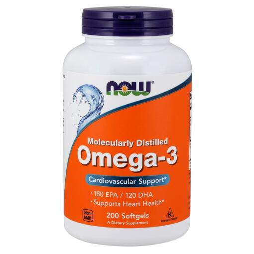 NOW Foods - Omega-3 Molecularly Distilled - 200 softgels