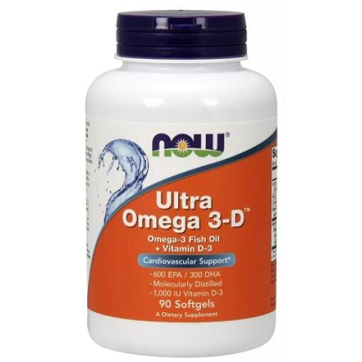 NOW Foods - Ultra Omega 3-D with Vitamin D-3 - 90 softgels