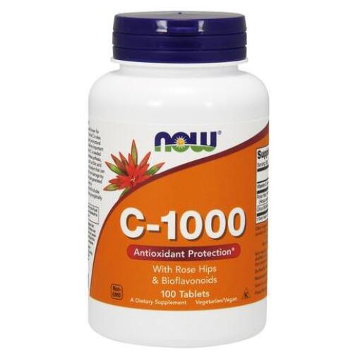 NOW Foods - Vitamin C-1000 with Rose Hips & Bioflavonoids - 100 tablets