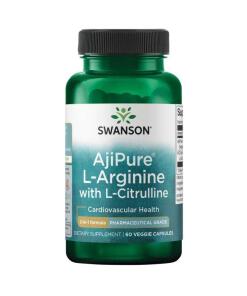 Swanson - AjiPure L-Arginine with L-Citrulline - 60 vcaps