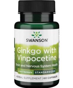 Swanson - Ginkgo with Vinpocetine Standardized - 60 caps