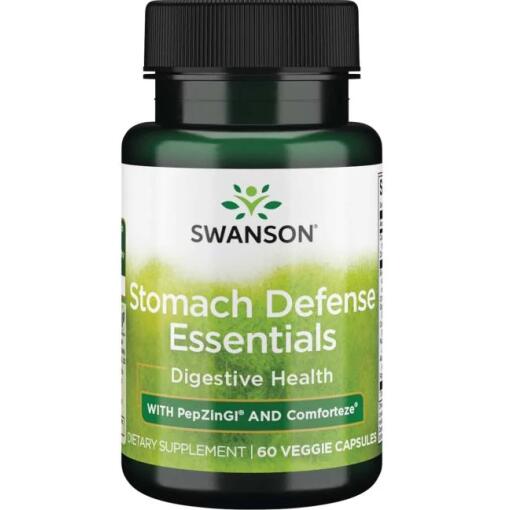 Swanson - Stomach Defense Essentials with PepZinGI and Comforteze - 60 vcaps