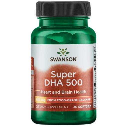 Swanson - Super DHA 500 from Food-Grade Calamari - 30 softgels
