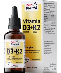 Zein Pharma - Vitamin D3 + K2 - 25 ml.