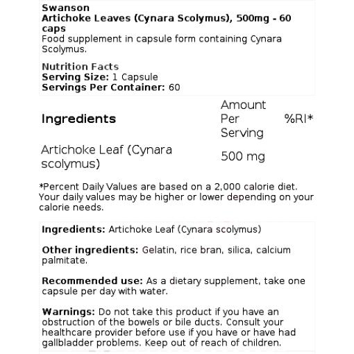 Artichoke Leaves (Cynara Scolymus)