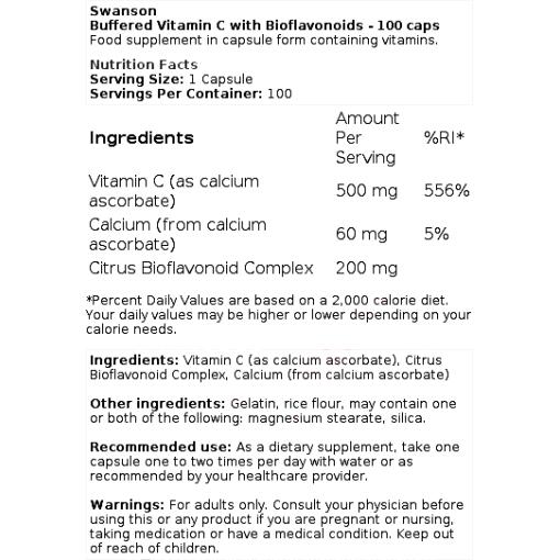 Buffered Vitamin C with Bioflavonoids - 100 caps