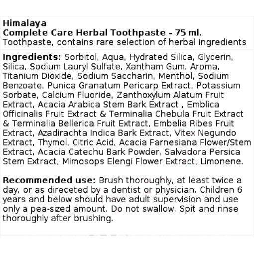 Complete Care Herbal Toothpaste - 75 ml.