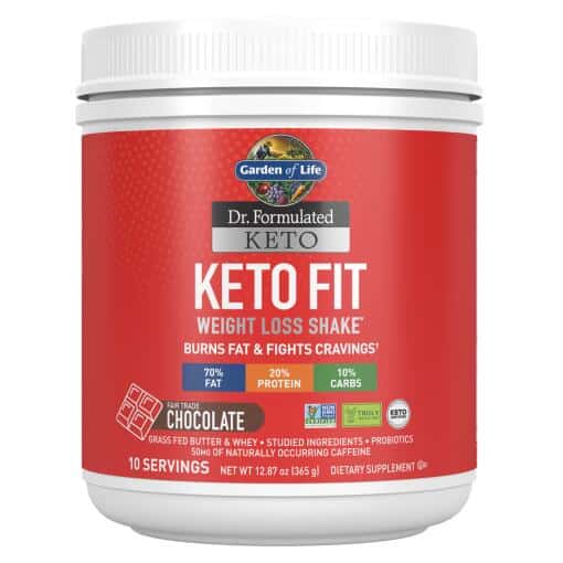 Dr. Formulated Keto Fit Weight Loss* Shake Chocolate 12.87oz (365g) Powder
