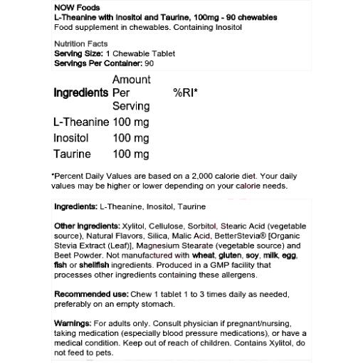 L-Theanine with Inositol and Taurine