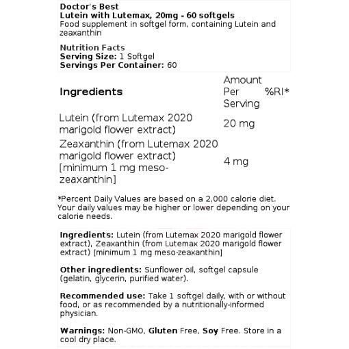 Lutein with Lutemax