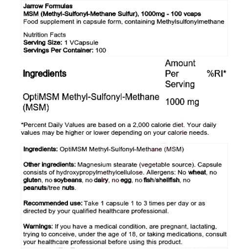 MSM (Methyl-Sulfonyl-Methane Sulfur)