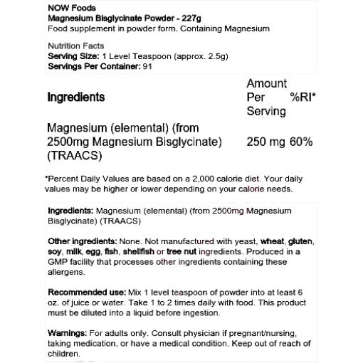 Magnesium Bisglycinate Powder - 227 grams