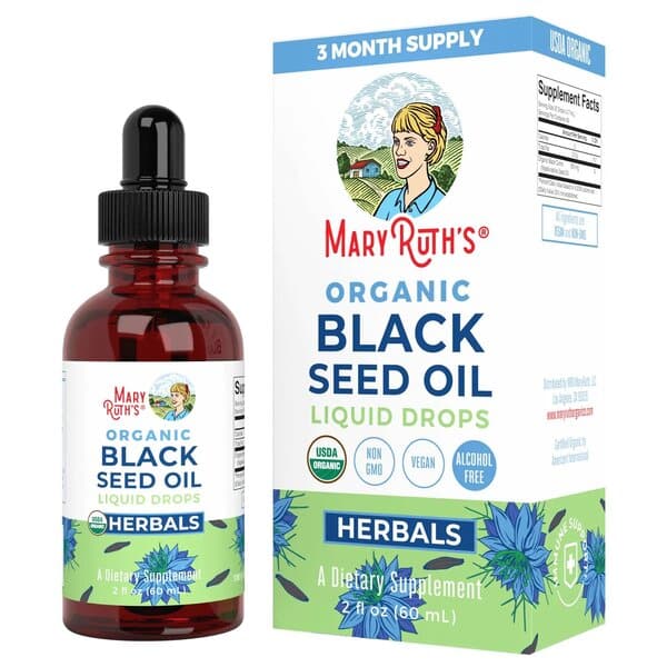 MaryRuth Organics Organic Black Seed Oil Liquid Drops 60 ml. Eco