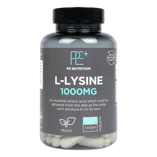 PE Nutrition L-Lysine 120 Tablets 1000mg
