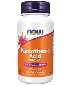 Pantothenic Acid 500 mg Veg Capsules