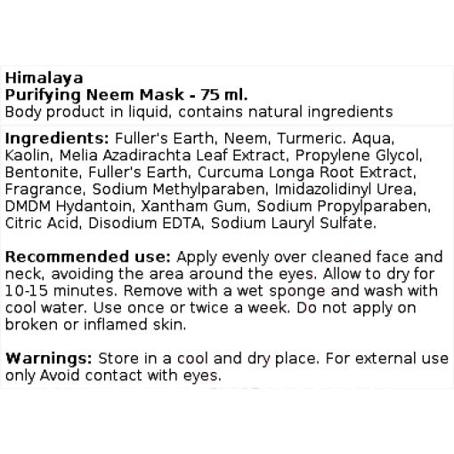 Purifying Neem Mask - 75 ml.