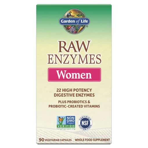 RAW Enzymes Women Digestive Health 90 Capsules