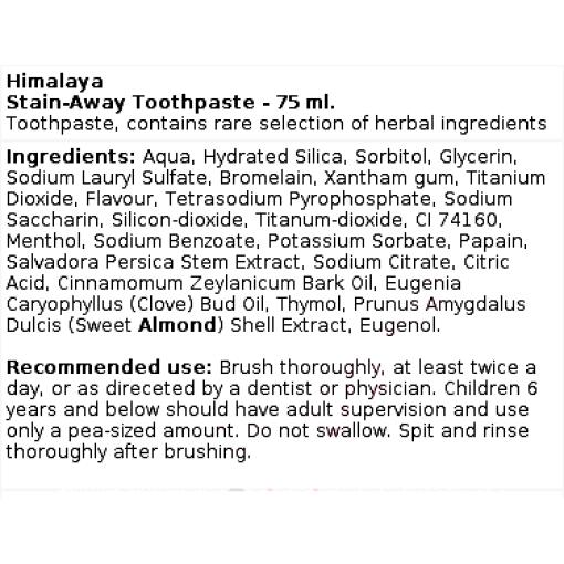 Stain-Away Toothpaste - 75 ml.