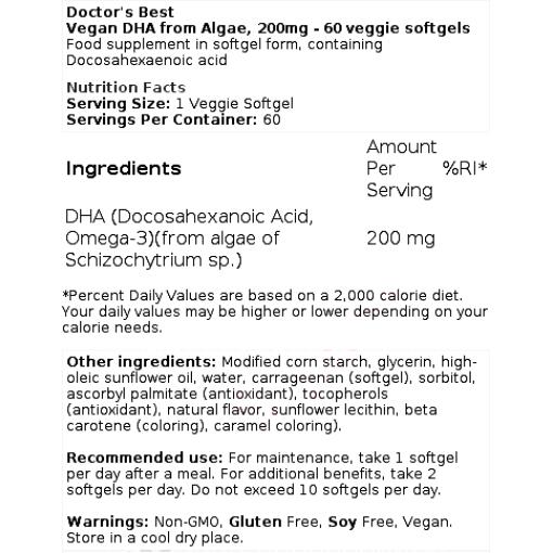 Vegan DHA from Algae