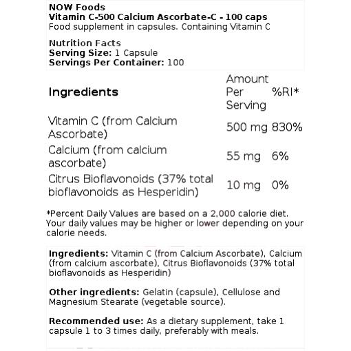 Vitamin C-500 Calcium Ascorbate-C