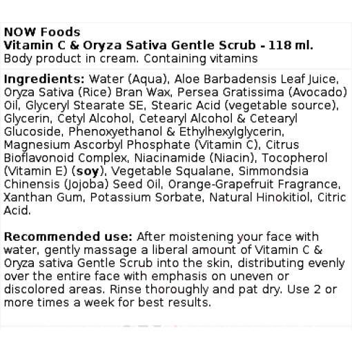 Vitamin C & Oryza Sativa Gentle Scrub - 118 ml.