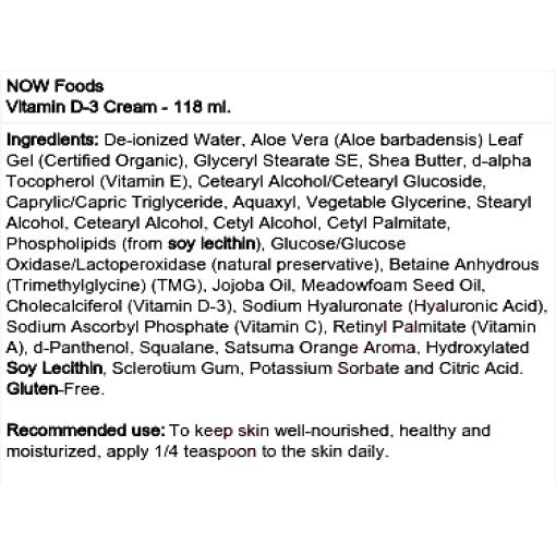 Vitamin D-3 Cream - 118 ml.