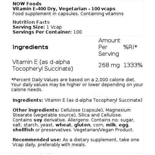 Vitamin E-400 Dry