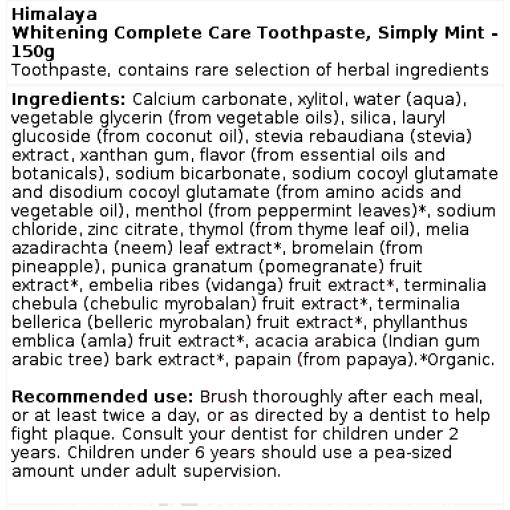 Whitening Complete Care Toothpaste