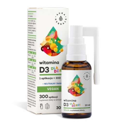 AURA HERBALS Vitamin D3 Vegan for Kids (30 ml / 1 fl. oz.)