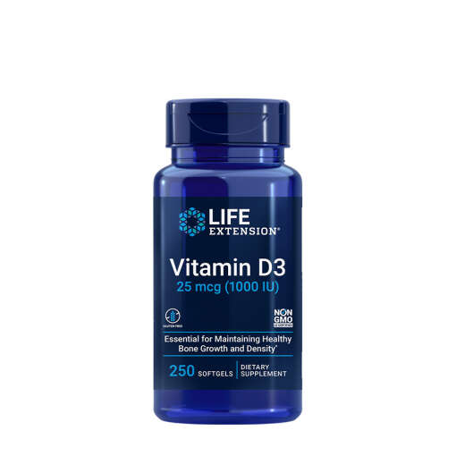 Life Extension - Vitamin D3 25 mcg (1000 IU) (250 Softgels)