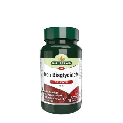 Natures Aid Iron Bisglycinate (90 Tablets)