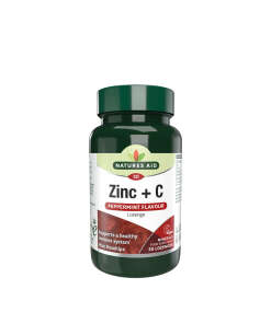 Natures Aid Zinc + C Lozenge - Peppermint Flavour (30 Lozenges)