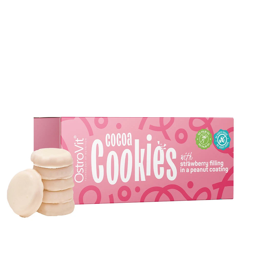 Ostrovit Cocoa cookies with strawberry filling in a peanut coating (128 g)